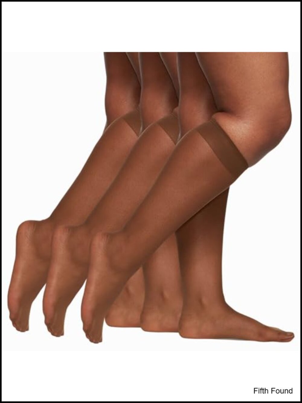 Queen Plus Size Sheer Knee Highs 20 Denier Sandalfoot 3 Pack